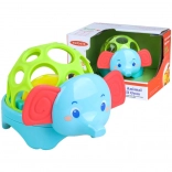 safari zvieratko – mäkká hrkálka a hryzátko s LED svetlom