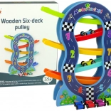 Drevená pretekárska dráha so 6 úrovňami