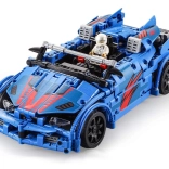 Stavebnica CADA pretekárske auto na diaľkové ovládanie, 585 dielikov s katapultovacím sedadlom