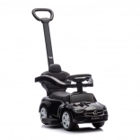 Detské odrážadlo s rukoväťou Mercedes 3v1 čierne