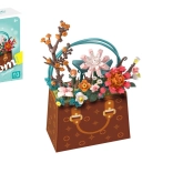 Stavebnica mini KOCO kvetina v kabelke, 267 dielikov