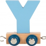 Malý drevený polárny vláčik písmeno Y