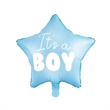 Fóliový balónik hviezda "It's a boy" modrá 48 cm