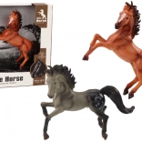 Figúrka koňa – hnedý alebo sivý stojaci kôň do stajní a na farmu