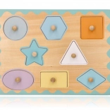 Drevené vkladacie puzzle s úchytmi – tvary
