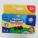 Voskovky ASTRA BABY kocky, 16 ks (8 farieb)