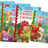 maľovanky a aktivity dinosaury s pastelkami