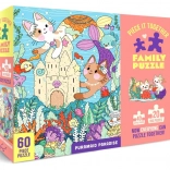 Rodinné puzzle Purrmaid Paradise 60 dielikov – Chronicle Books