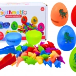 Triediace vajíčka s dinosaurami a klieštikmi, 6 ks