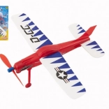 Penové lietadlo s naťahovacou vrtuľou, 22 × 26 cm, 3 farby