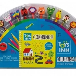 Pastelky s gumou a omaľovánky