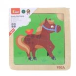 Drevené puzzle kôň – 4 dieliky