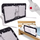 Čierna ochranná zábrana na posteľ 120 cm