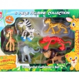 safari zvieratká – sada plastových figúrok