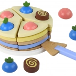 Drevená torta na krájanie, 8 dielov