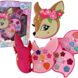 Detská sada na líčenie Jelienok – farebné očné tiene a trblietky