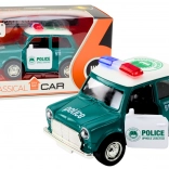 Klasické policajné auto 1:38 s pohonom, svetlami a zvukmi zelené