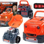 Dielenská sada pre kutilov s odskrutkovateľným motorom oranžová