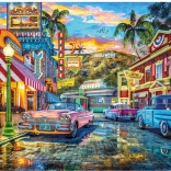 Puzzle HOLLYWOOD – retro ulica, 3000 dielikov