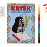 Omaľovánky KRTKO A5 maľuj podľa farebných bodiek s voskovkami, 11 ks v sáčku