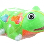 Vkladacia hra žaba s tvarmi z plastu