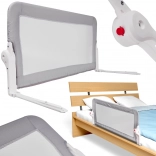 Bezpečnostná zábrana na posteľ 150 cm, sivá