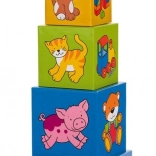 Skladacia veža z kociek s obrázkami GOKI