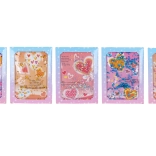 Zápisník 15 × 21 cm so srdcom a trblietkami v tekutine, 80 listov