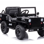Čierne detské autíčko 4x4 na akumulátor