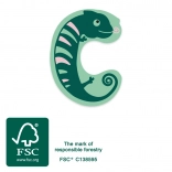 Small foot drevené písmeno C