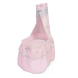 Pojazdná postieľka pre bábiky s nebesami a perinkou Sophie – DeCuevas