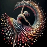 Diamantové maľovanie Perlová tanečnica 30 × 40 cm