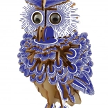 Drevené 3D puzzle - Farebná Sova