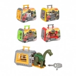 Skladací dinosaurus v klietke – plastový set, mix druhov