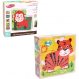 Drevené kocky s motívmi zvierat