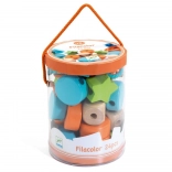 Djeco Drevené Navliekanie Tvary