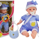 Bábätko Bábika 45 cm v Modrom Oblečení