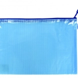 Obálka so zipsom A4 modrá, sieťovaná
