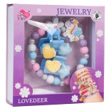 detská sada šperkov jednorožec biely kvet