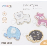 PolarB prevliekacie zvieratká – drevená sada na rozvoj jemnej motoriky