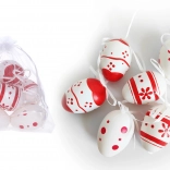 Dekoračné maľované plastové vajíčka 6 cm