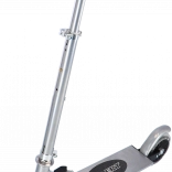 Skladacia hliníková kolobežka s penovými rukoväťami, nožnou brzdou a nosnosťou 50 kg