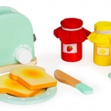 Drevený hriankovač s raňajkovou sadou