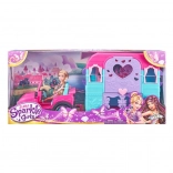 Bábika SPARKLE GIRLZ s jeepom a kempingovým prívesom 26,5 cm
