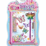 Pecoware denník so zámkom a perom – Motýliky