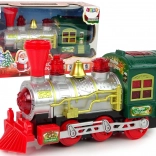 Vianočná Lokomotíva So Svietidlami a Zvukmi na Batérie