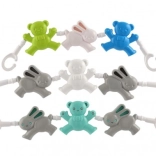 Retiazka na kočík s medvedíkmi a zajacom