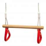 Hojdačka a hrazda s gymnastickými madlami small foot