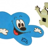 Drevená dekoračná magnetka Obláčik