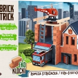 Stavebnica BRICK TRICK hasičská zbrojnica XL